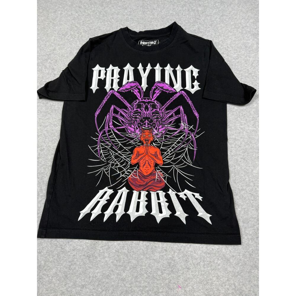 Praying Rabbit Adult Size S Short Sleeve Graphic T-Shirt